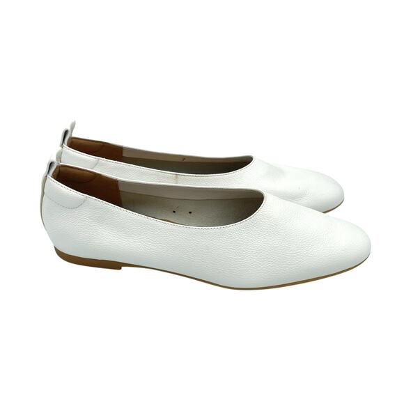 Everlane NEW White Leather Day Glove Slip On Ballet Flats - Picture 5 of 11